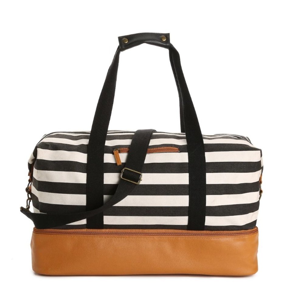 Striped Weekender Duffle Bag - Picture 6 of 8